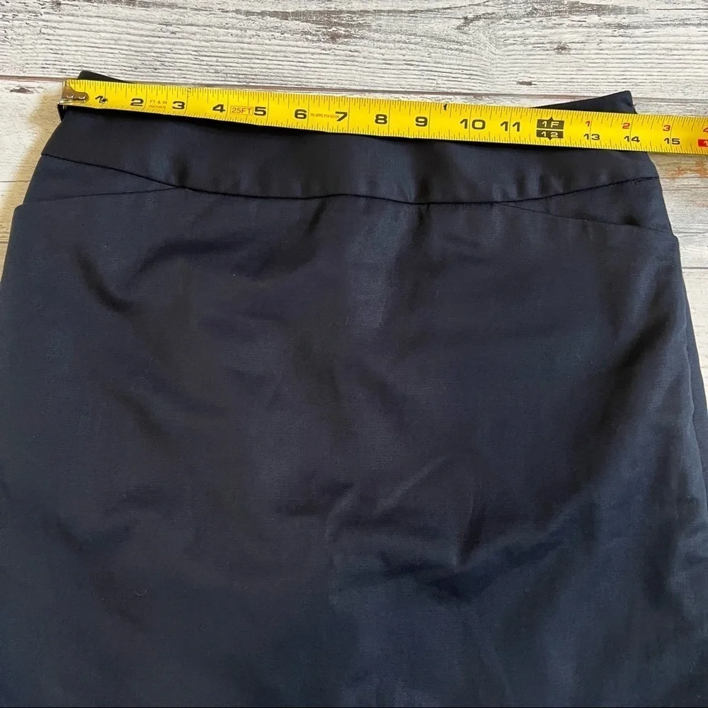 SUSINA WOMEN’S PENCIL SKIRT NAVY BLUE SIZE ZIPPER SLIT‎ BACK SIZE 2